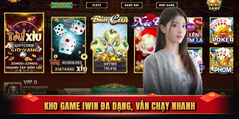 Kho game iWin đa dạng, ván chạy nhanh, kết quả minh bạch